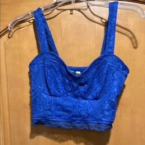 Kohl's Blue Fitted Bustier Tank Top